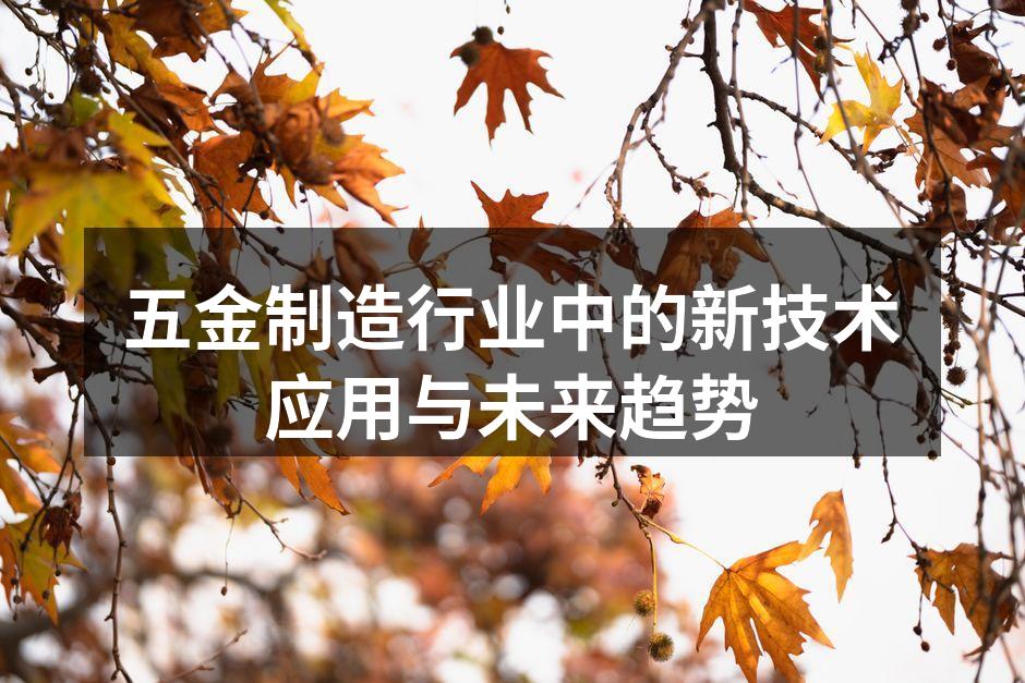 五金制造行业中的新技术应用与未来趋势