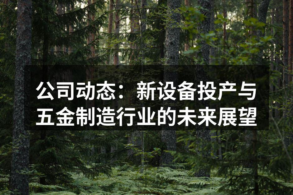 公司动态：新设备投产与五金制造行业的未来展望